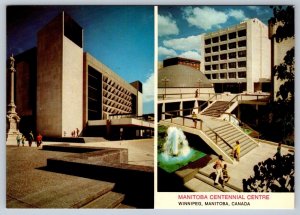 Manitoba Centennial Centre, Winnipeg, Chrome Split View Postcard #2