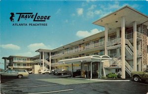 Atlanta Georgia 1960s Postcard Peachtree Travelodge Motel