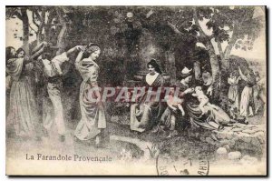 Old Postcard La Farandole Provencale Folklore