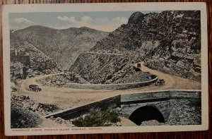 Vintage Postcard 1907-1915 Horsehoe Curve, Phoenix Globe Highway, Arizona (AZ)