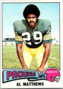 1975 Topps Football Card Al Matthews Green Bay Packers