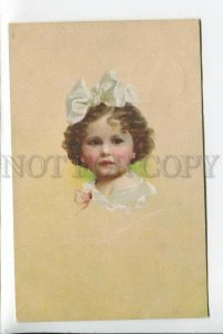 3184997 Cute Girl w/ White Bow by KNOEFEL Vintage 1924 RPPC