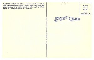 Maryland  Waldorf, Waldorf Motor Inn