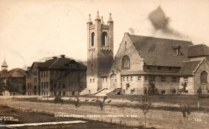 Vintage Postcard 1912 View Congregational Church Carrington North Dakota RPPC
