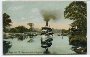 Steamer Louise Songo River Lock Maine 1910c postcard