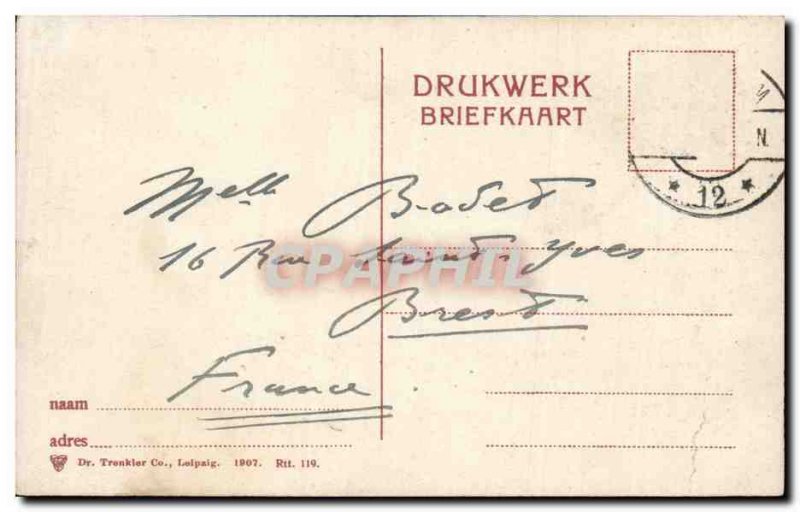 Old Postcard Rotterdam Haringvliet