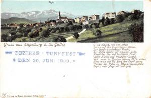 Engelburg Germany Gruss aus Scenic View Antique Postcard J54457