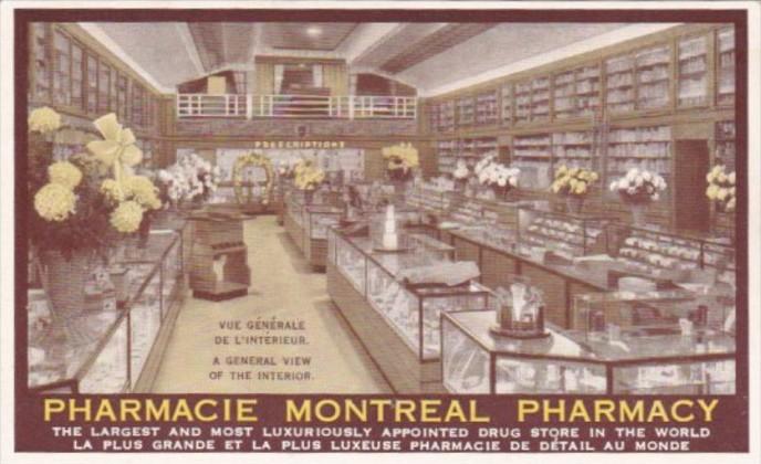 Canada Montreal Pharmacie Pharmacy Interior