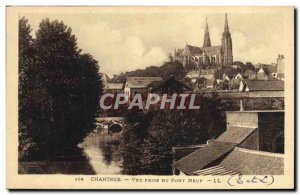 Postcard Old Chartres Vue Prize Du Pont Neuf