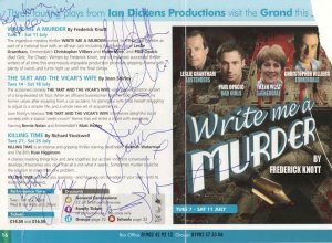 Leslie Grantham Paul Opacic Bad Girls MULTI Hand Signed Theatre Flyer Please ...