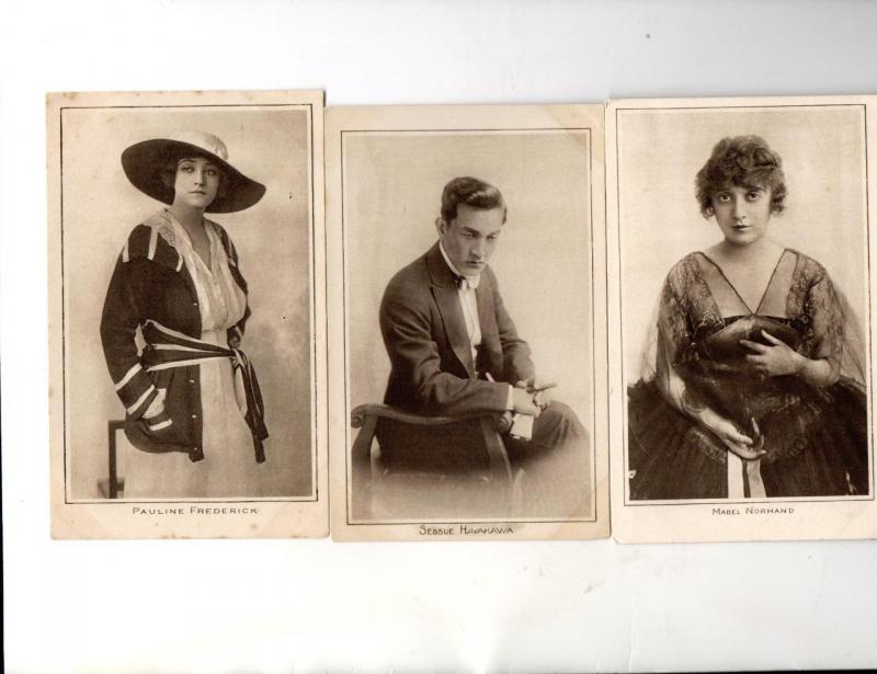Nine Old Postcards Film Personalities - Billie Burke - Alice Joyce - Constance T