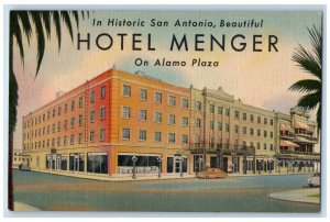 c1940's Hotel Menger On Alamo Plaza San Antonio Texas TX Vintage Postcard