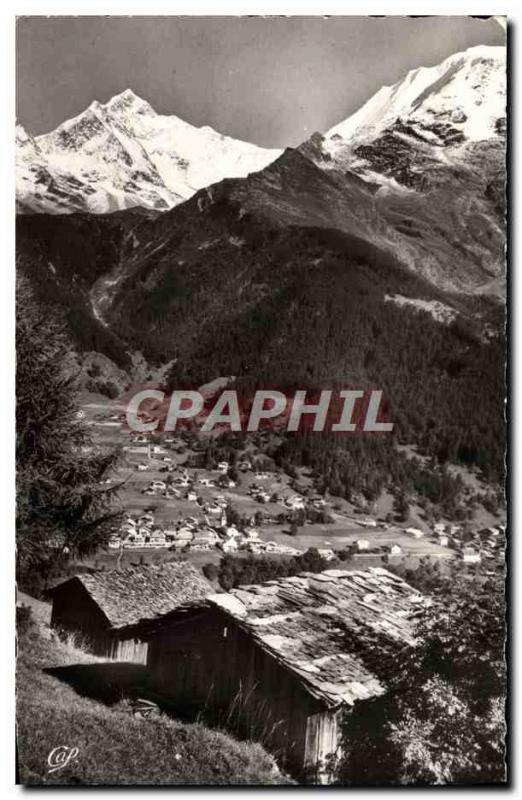 Modern Postcard Les Contamines Mont Blanc Bionnassay and Domes Miage