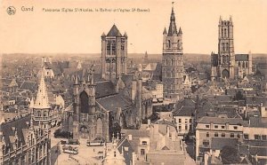 Panorama Eglise St Nicholas Gand Belgium Writing on back 