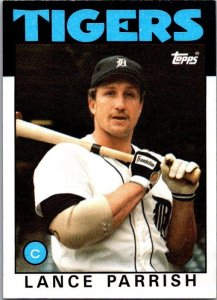1986 Topps Baseball Card Lance Parrish Kansas City Royals sk2621