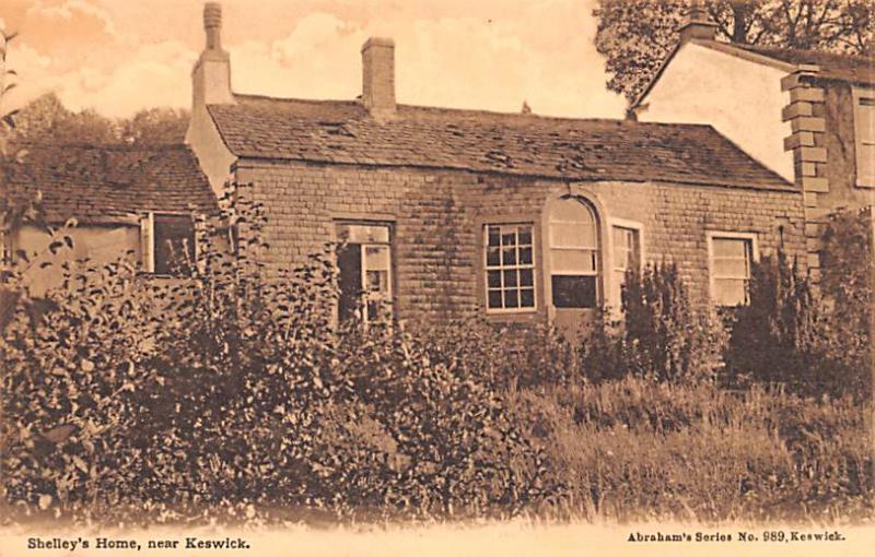 Scotland, UK Old Vintage Antique Post Card Shelley's Home near Keswick U...