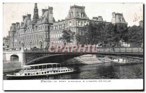 Old Postcard Paris Le Pont D Arcola L Hotel De Ville