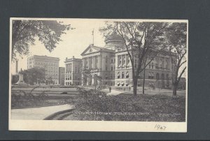 1907 Post Card Toledo OH Courthouse Salesmans Calling Card Albertype Co