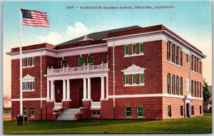 Petaluma CA-California, Washington Grammar School, Historic Building, Postcard