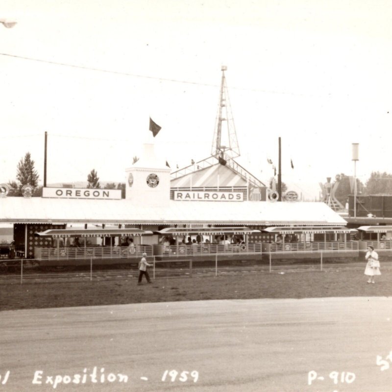 1959 RPPC Oregon Centennial Exposition Oregon Railroads Smith Real Photo