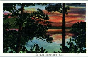 Lake Coeur D Alene Idaho Postcard