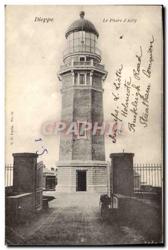 Old Postcard lighthouse & # 39Ailly Dieppe