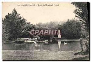 Old Postcard Montpellier Garden L & # 39Esplanade