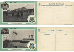 AIRCRAFT AVIATION CIRCUIT 1911 EUROPÉEN 6 Vintage Postcards (L4290)