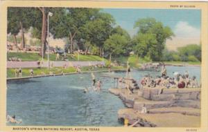 Texas Austin Barton's Spring Bathing Resort Curteich