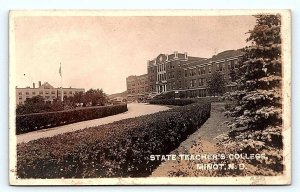 RPPC MINOT, ND North Dakota ~ STATE TEACHER'S COLLEGE  c1930s  Postcard