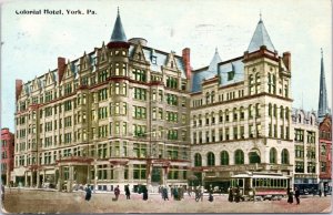 Postcard PA York - Colonial Hotel