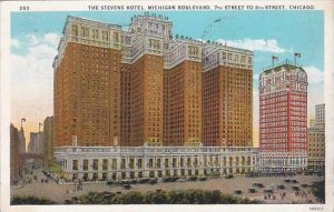 Illinois Chicago Stevens Hotel Michigan Boulevard 7th Street To 8th Street 1928