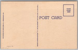 Vtg Birmingham Alabama US Post Office & Federal Building 1940s View Postcard