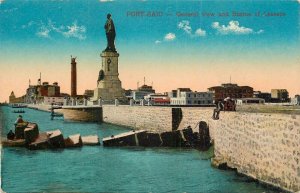 Egypt Port Said statue of Lesseps pier