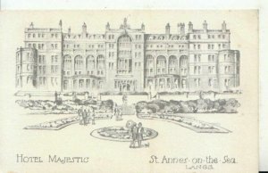 Lancashire Postcard - Hotel Majestic - St Annes-On-The-Sea - Ref TZ2502