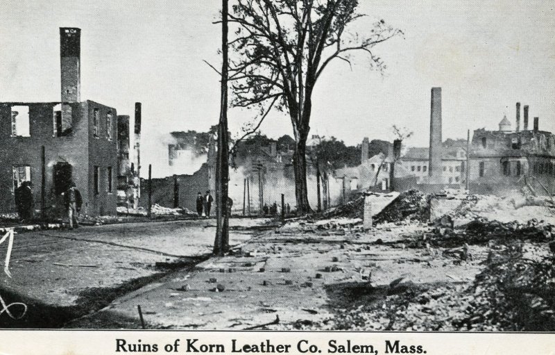 MA - Salem, 1914. Ruins of Korn Leather Co from great fire