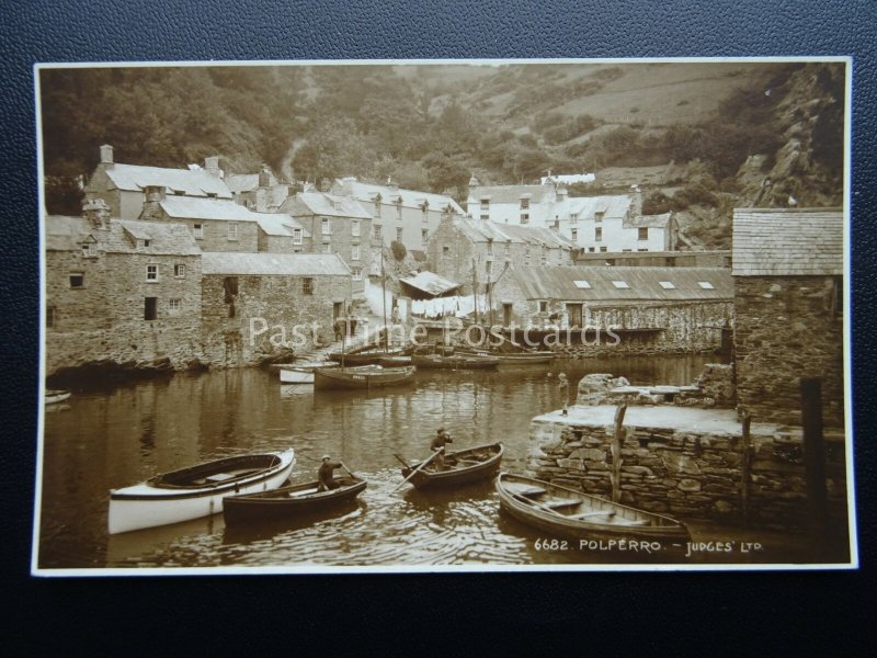 Cornwall POLPERRO Harbour & Ferry Crossing c1922 RP Postcard by Judges 6682
