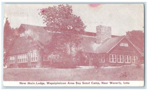 c1910 New Main Lodge Wapsipinicon Area Boy Scout Camp Waverly Iowa IA Postcard