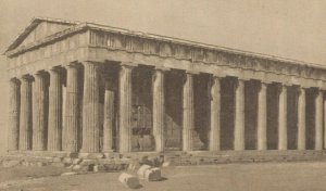 Greece Athens Temple of Hephaestus Vintage Postcard 07.73 