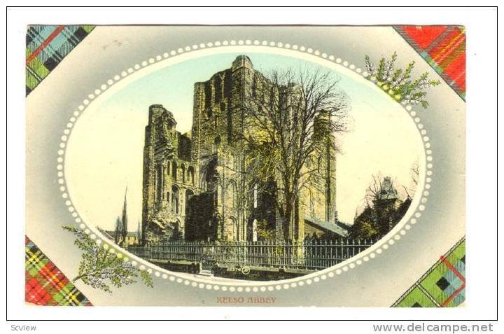 Tartans on corners, Kelso Abbey, Scotland, 00-10s