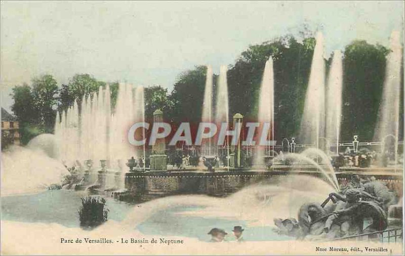Postcard Old Park of Versailles The Neptune Fountain
