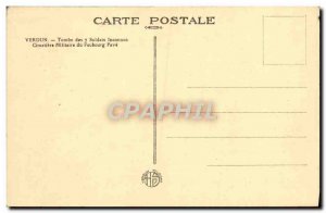 Old Postcard Verdun Tomb Of Unknown Soldiers Cemetery Military Du Faubourg Pave