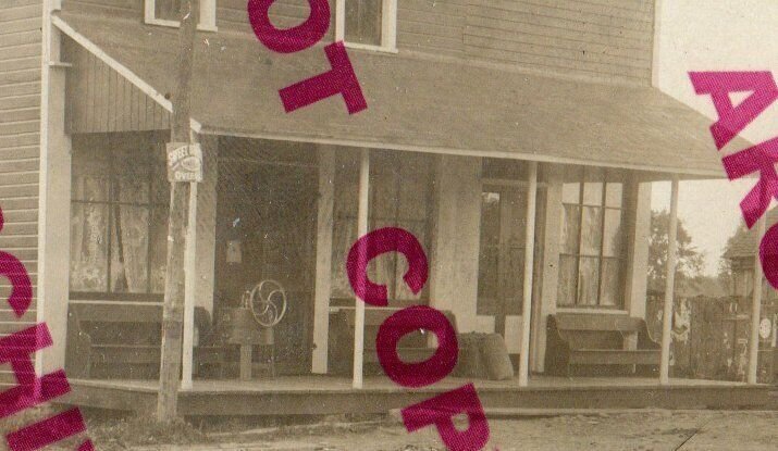 West Mecca OHIO RPPC 1909 GENERAL STORE nr Cortland Warren Orwell GHOST TOWN