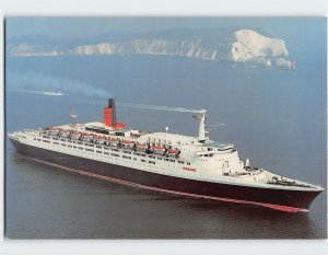 Postcard Queen Elizabeth 2, Cunard Line