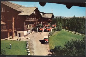 Montana Glacier Park Hotel is located in East Glacier Park car tour buses - C