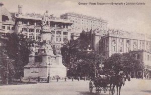 Italy Genova Piazza Acquaverde e Monumento s Cristoforo Colombo