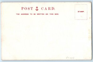 Saint Lucia Postcard The Two Pitons Soufriere and Geographical Map View c1920’s