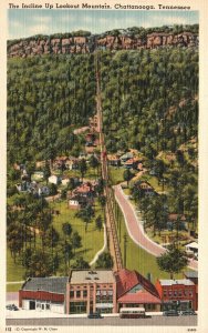 Vintage Postcard 1920's The Incline Up Lookout Mountain Chattanooga Tennessee TN