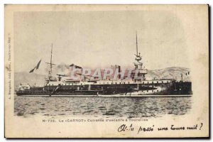 Postcard Old boat GuerreLe Carnot Wing Breastplate has Turrets