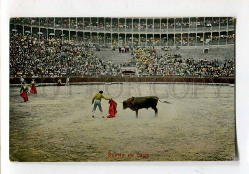 299767 SPAIN Matador TORERO bullfighter BULL Suerte de Capa Vintage postcard